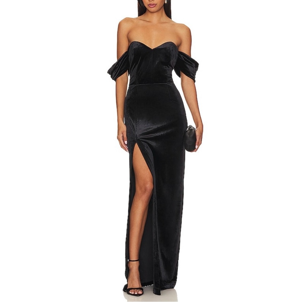 Amanda Uprichard Black Off-Shoulder Dress